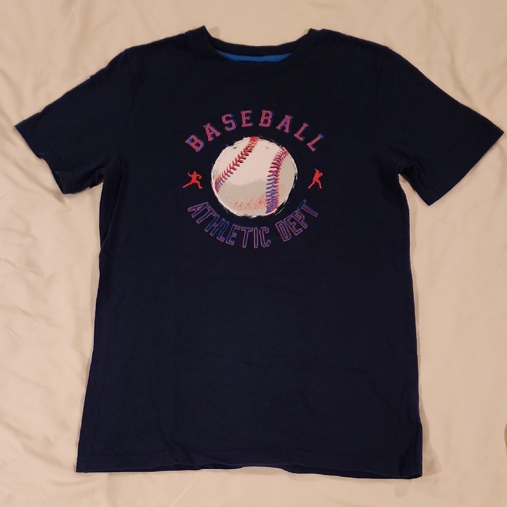 Circo Navy Baseball Athletic Dept Graphic Tee. Size Large 12/14